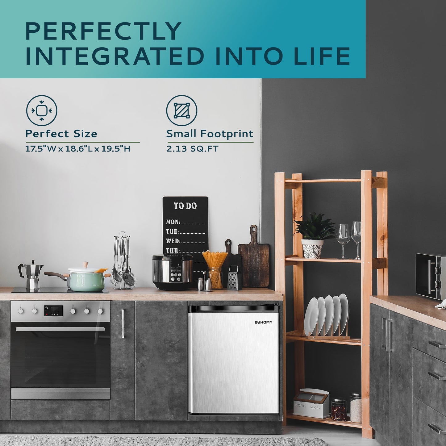 EUHOMY Compact Mini Freezer, Upright freezer Rapid Cooling - Euhomy