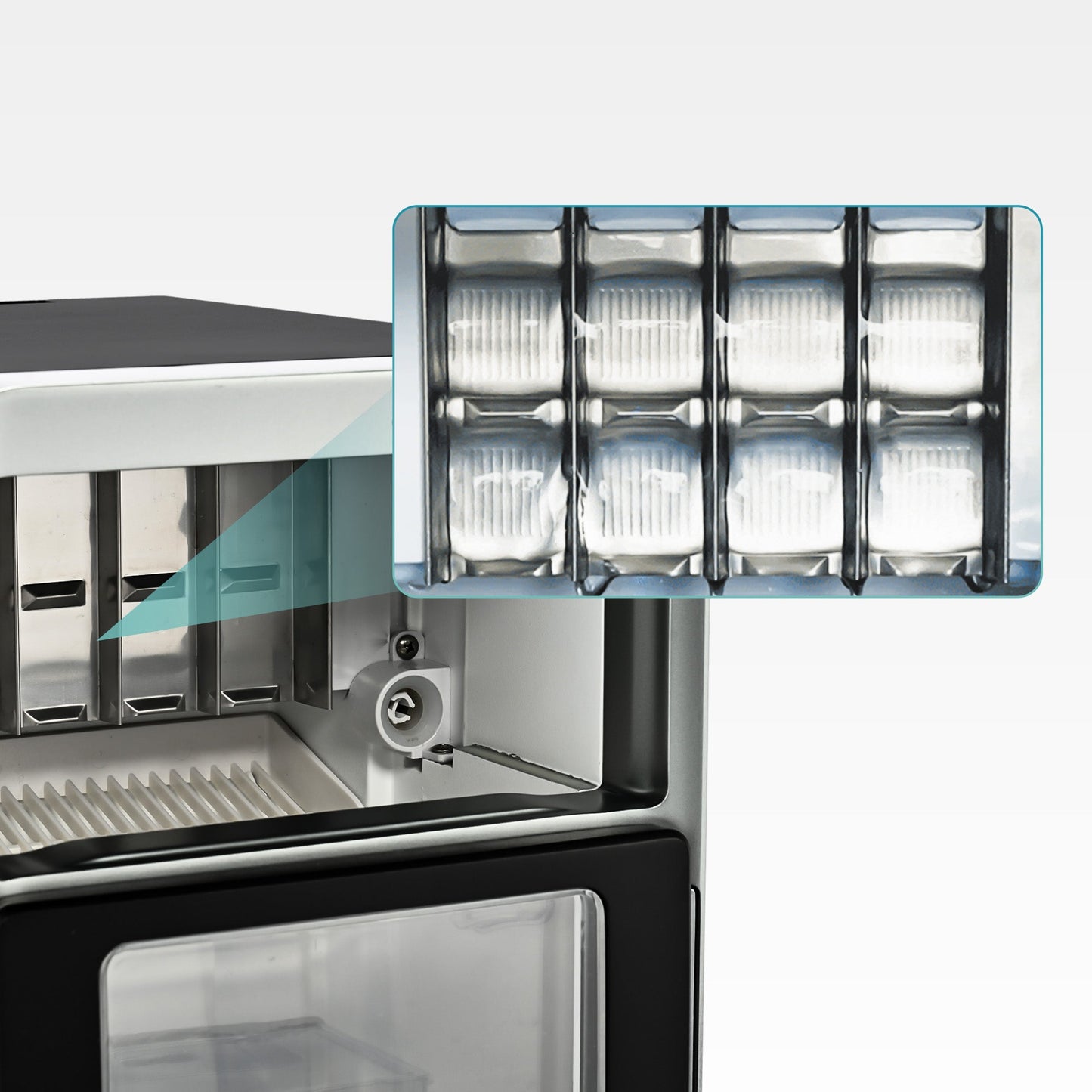 EUHOMY Luna Pro LunaArc™️ Portable Crystal Crescent Ice Maker Countertop – Melts 30 Mins Lower, Rapid Ice Making in 12 Mins, Real-Time Status Visibility