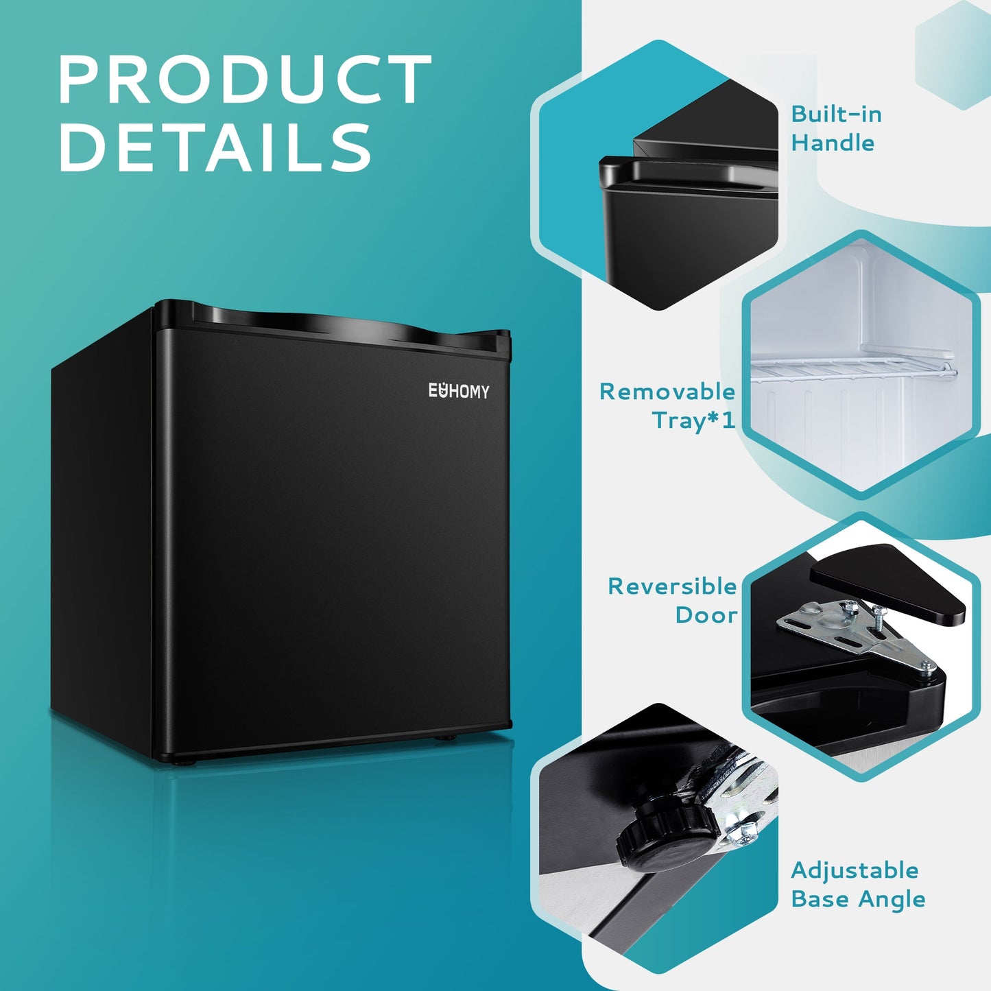 EUHOMY Compact Mini Freezer, Upright freezer Rapid Cooling - Euhomy