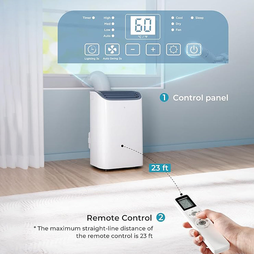 EUHOMY Portable Air Conditioners 3 in 1 Portable Cooling AC with Dehumidifier