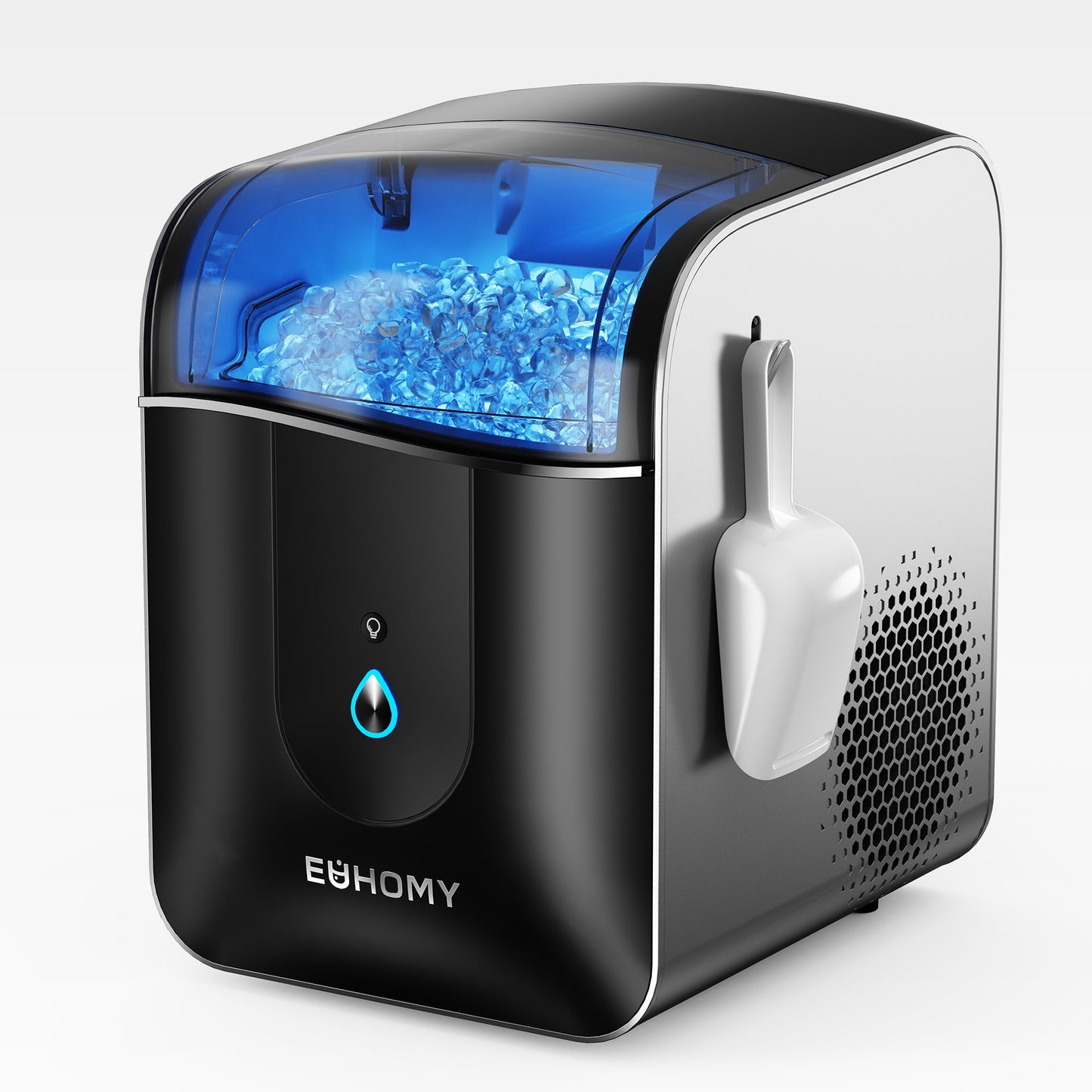 EUHOMY Pearl L1 Pro Portable Nugget Ice Maker Countertop– Smart App Control & Alerts, 33Lbs/24H, 7–10 Mins Fast Ice