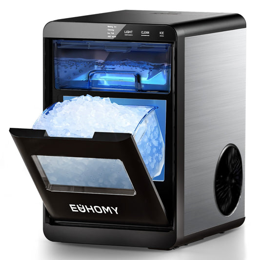 EUHOMY Pearl L1 Plus Portable Nugget  Ice Maker Countertop - 44Lbs/24H, Smart Alerts