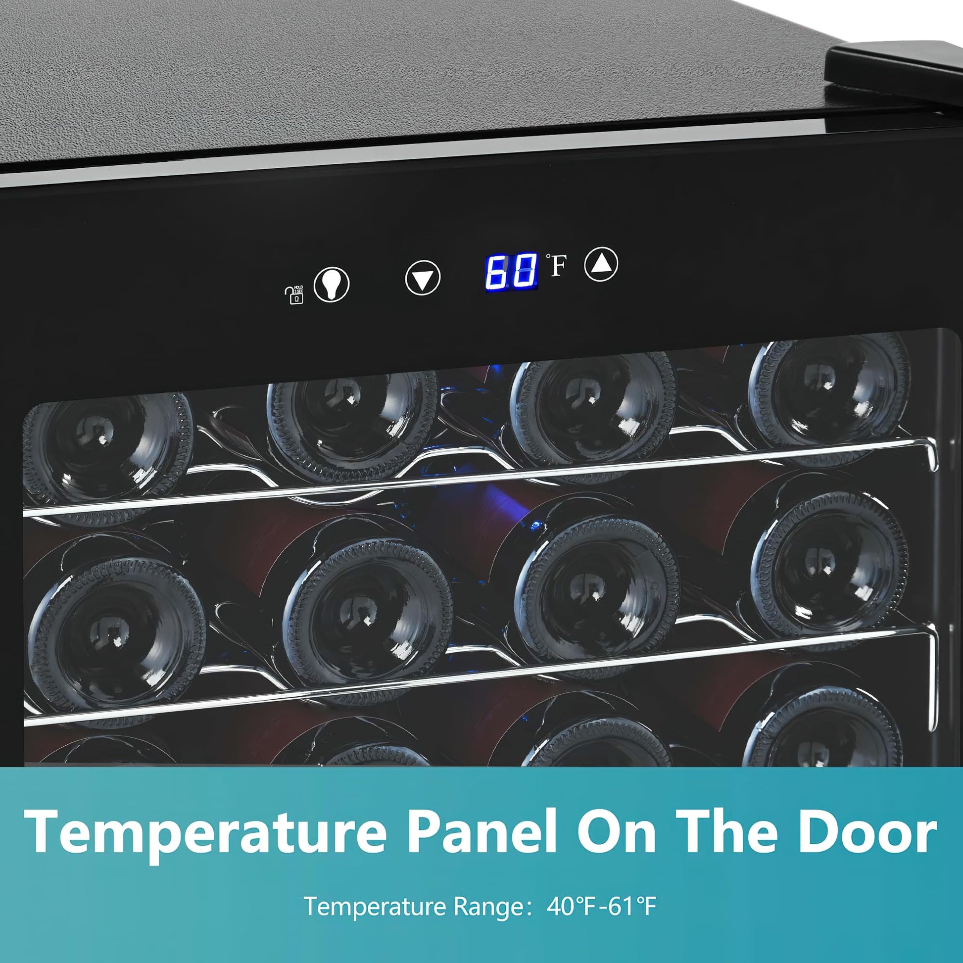 EUHOMY 45 Bottle Wine Cooler Refrigerator Small Built-in Wine Beverage Cooler - Euhomy