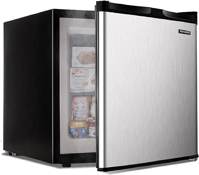 EUHOMY 1.7 Cu.Ft Mini Fridge with Compact Freezer Temperature Control - Euhomy