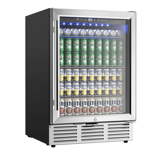 EUHOMY Beverage Refrigerator Under Counter Beer Fridge Large Capacity Wine Cooler - Euhomy