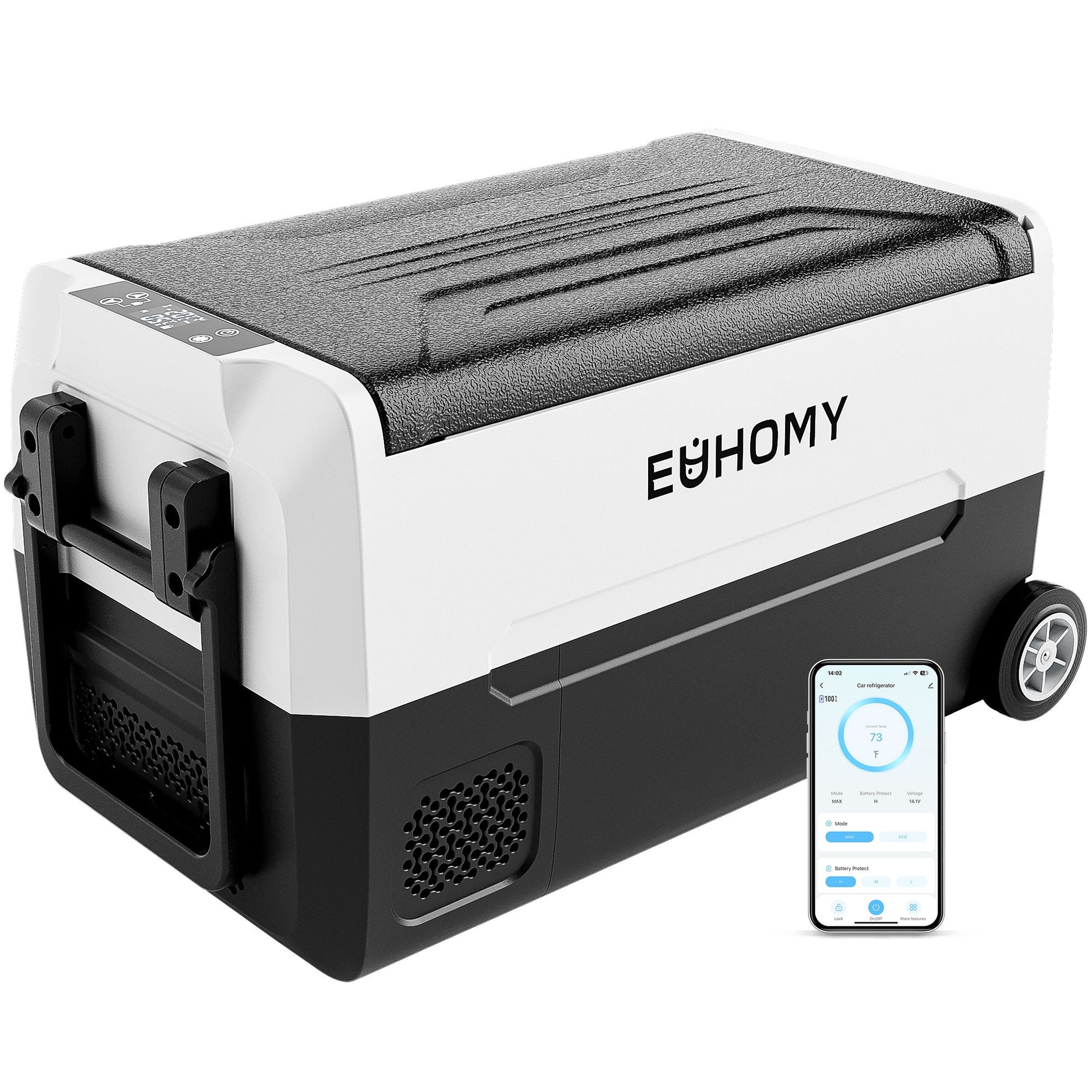 EUHOMY 12 Volt Efficient Wireless Dual Zone & Removable Clapboards RV Refrigerator - Euhomy